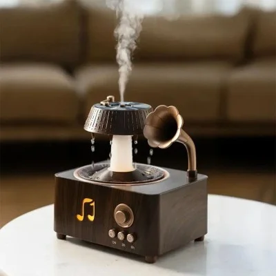 Porodo lifestyle concord Vintage Aroma Diffuser & Speaker _ Brown